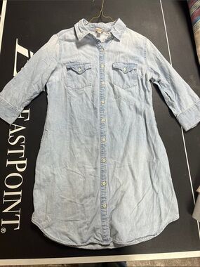 Merona Light Blue Denim Shirt Dress